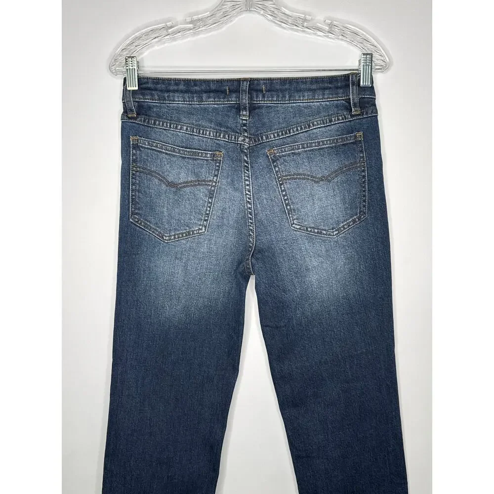 Free People W27 Mid Rise Skinny Jeans Medium Wash Stretch Denim